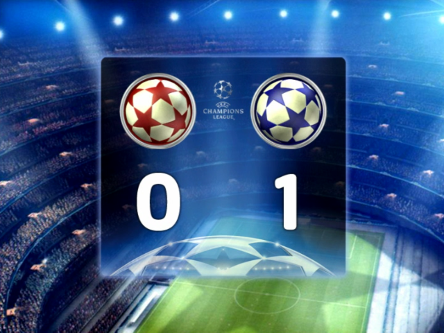 UEFA Champions League (DVD Player) screenshot: Blue takes the lead