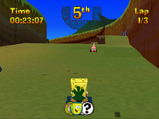 Nicktoons Racing (PlayStation) screenshot: Ramp