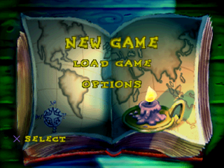 Casper: Friends Around the World (PlayStation) screenshot: Main menu
