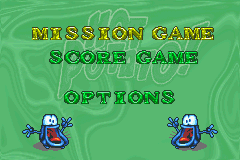Hot Potato! (Game Boy Advance) screenshot: Main Menu