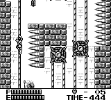 Castlevania II: Belmont's Revenge (Game Boy) screenshot: These ropes go up and down, so don't rush it