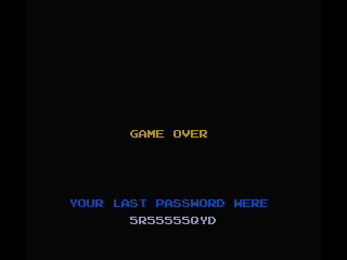 The Return of Ishtar (MSX) screenshot: Write down the password!