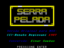 Serra Pelada (ZX Spectrum) screenshot: Title screen