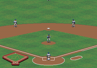 La Russa Baseball 95 (Genesis) screenshot: Back to the pitcher