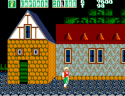 Captain Silver (SEGA Master System) screenshot: Exploring the village