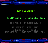 Rise of the Robots (Game Gear) screenshot: Main menu