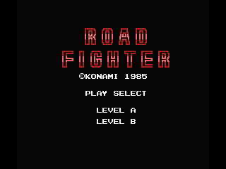 Road Fighter (MSX) screenshot: Title Screen