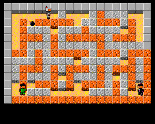Spod Blaster (Amiga) screenshot: The walls start closing in