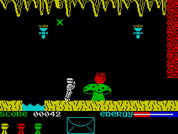 Robot Messiah (ZX Spectrum) screenshot: Jumped the water