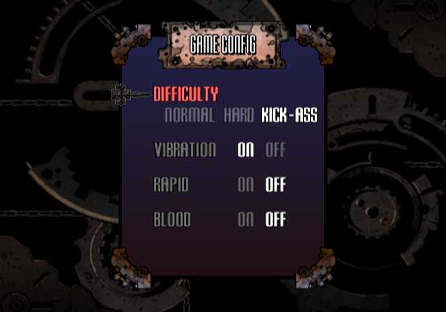 Gungrave (PlayStation 2) screenshot: KICK-ASS mode. Now that's manly.