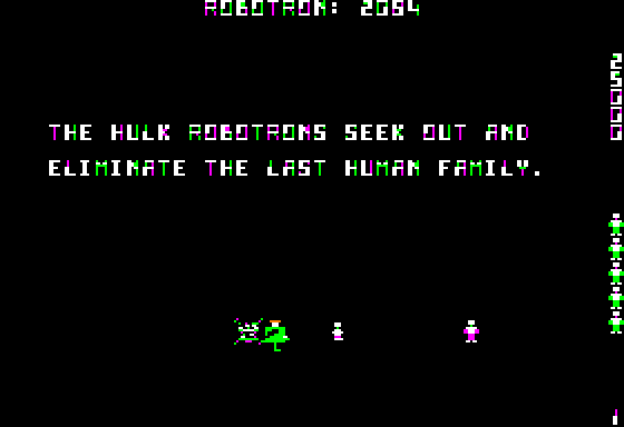 Robotron: 2084 (Apple II) screenshot: Enemy Description 1