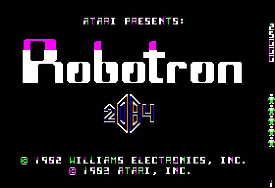 Robotron: 2084 (Apple II) screenshot: Title