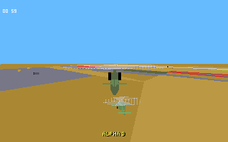 Gunship 2000 (Amiga) screenshot: Escorting a Blackhawk