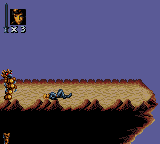 Super Star Wars: Return of the Jedi (Game Gear) screenshot: The Force was not strong with Luke. I lost one life.