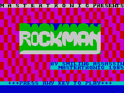 Rockman (ZX Spectrum) screenshot: Title screen