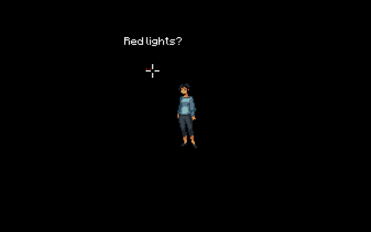 Being Her Darkest Friend (Windows) screenshot: Strange red lights