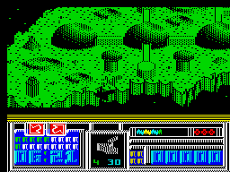 Leviathan (ZX Spectrum) screenshot: Second part of the first level.