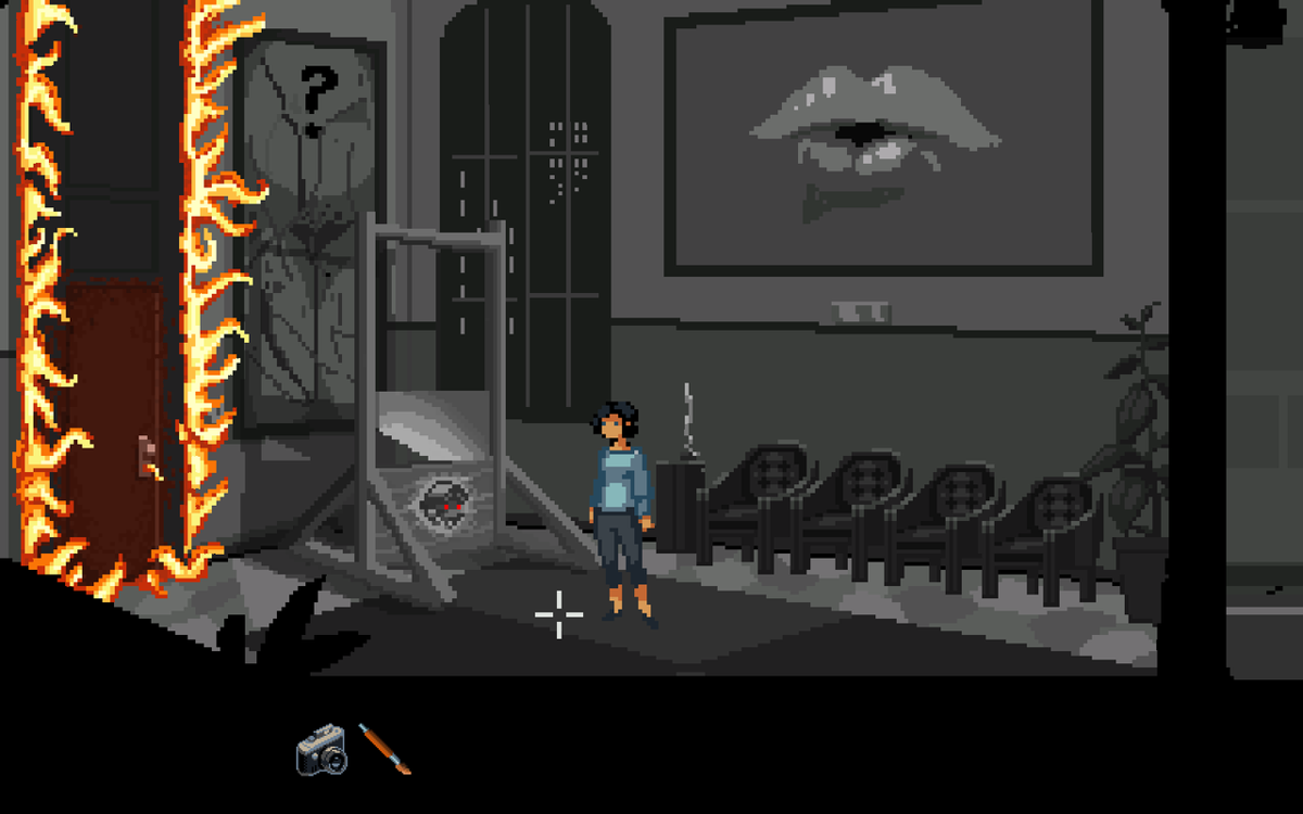 Being Her Darkest Friend (Windows) screenshot: The reception room changed to a nightmarish version