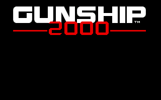 Gunship 2000 (Amiga) screenshot: Title screen