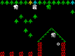 Skuldugery (ZX Spectrum) screenshot: Enemy skulls