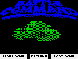 Battle Command (ZX Spectrum) screenshot: Main menu