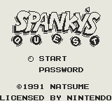 Spanky's Quest (Game Boy) screenshot: American title screen