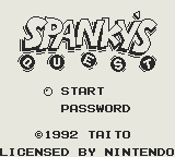 Spanky's Quest (Game Boy) screenshot: European title screen