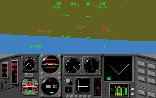 MiG-29 Fulcrum (Atari ST) screenshot: Upside down