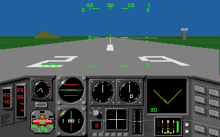 MiG-29 Fulcrum (Atari ST) screenshot: On the runway