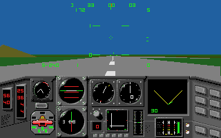 MiG-29 Fulcrum (Atari ST) screenshot: Taking off