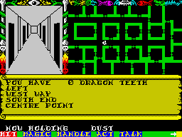 Swords & Sorcery (ZX Spectrum) screenshot: Long corridor ahead