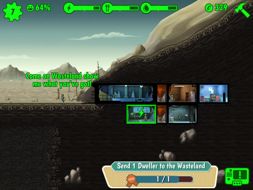 Screenshot of Fallout Shelter (iPad, 2015) MobyGames