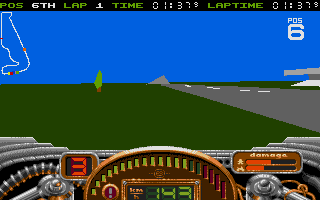 No Second Prize (Atari ST) screenshot: Running out of road