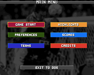 Eat the Whistle (Amiga) screenshot: Main menu