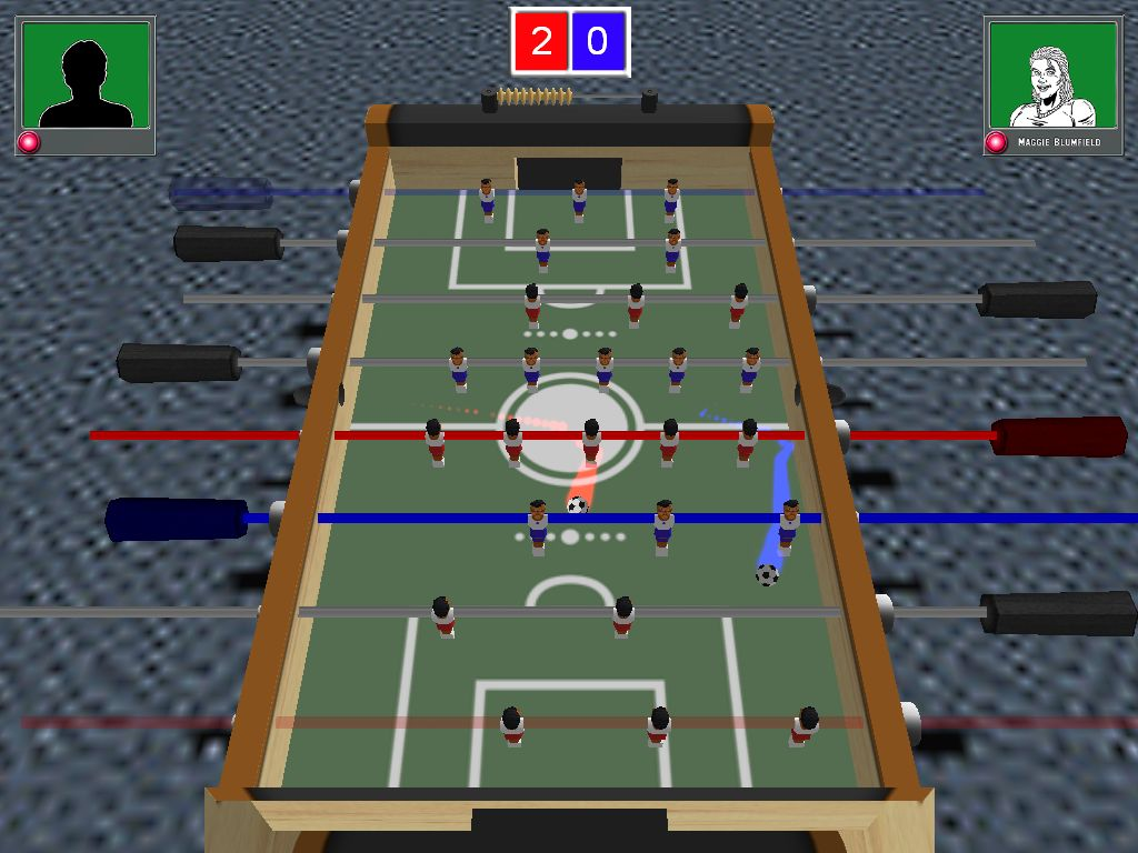 GameRoom Excitement (Windows) screenshot: A game of 'Two Ball' being played on the highest table