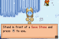 Avatar: The Last Airbender (Game Boy Advance) screenshot: Save Stone