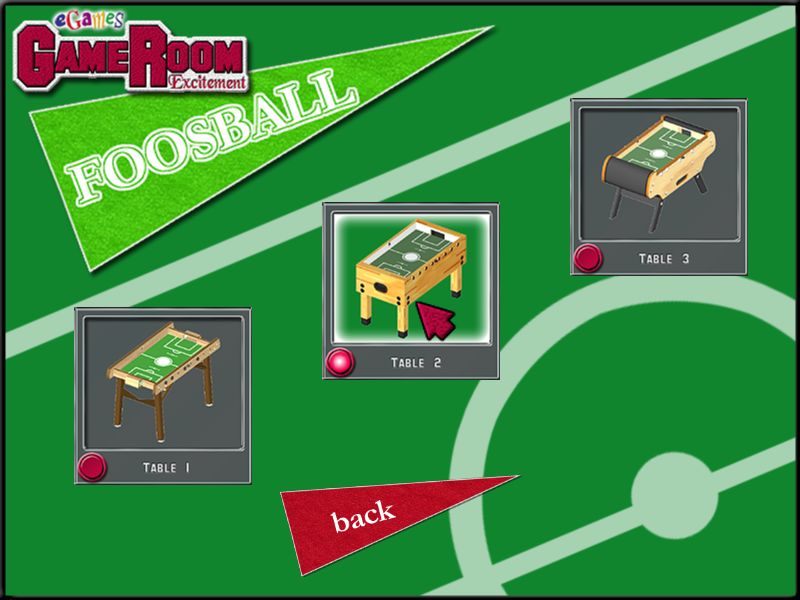 GameRoom Excitement (Windows) screenshot: Fuseball: The table selection screen