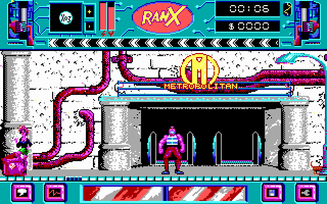 Ranx: The Video Game (DOS) screenshot: 1st Level