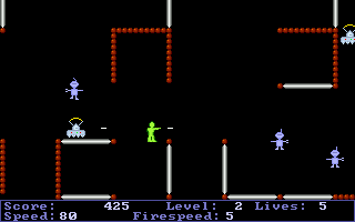 Rage Against the Machine (DOS) screenshot: Fighting like a chicken, I made it to the second level