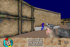 Medal of Honor: Underground (Game Boy Advance) screenshot: Shooting a Nazi
