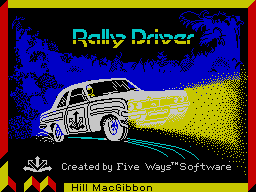 Rally Driver (ZX Spectrum) screenshot: Loading screen