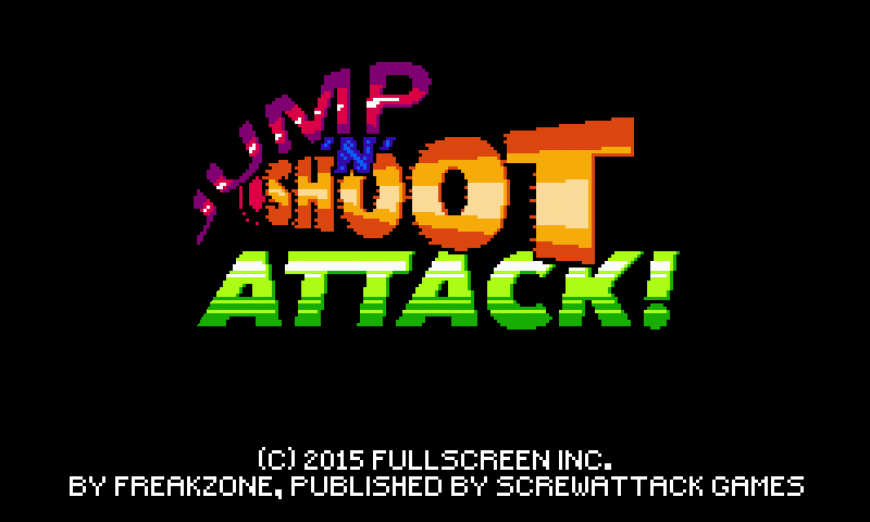 Jump'N'Shoot Attack (Android) screenshot: Title screen