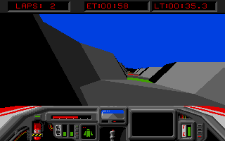 Powerdrome (Atari ST) screenshot: Pit entry