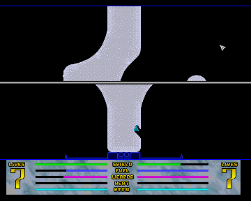 Gravity Power (Amiga) screenshot: Player 2 is committing suicide