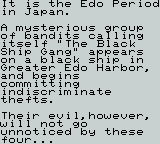 Mystical Ninja Starring Goemon (Game Boy) screenshot: Background story
