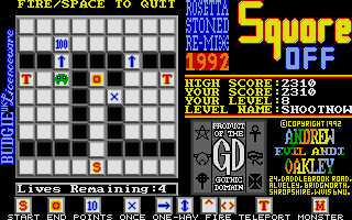 Square Off: The Rosetta Stoned Remix (Atari ST) screenshot: It's a trap!