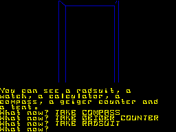 Return to Eden (ZX Spectrum) screenshot: Adding the first few objects