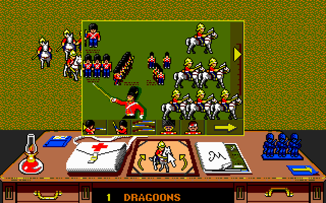 The Charge of the Light Brigade (DOS) screenshot: The unit orders menu