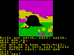 Return to Eden (ZX Spectrum) screenshot: Easy to make a mountain out of that?