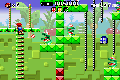 Mario vs. Donkey Kong (Game Boy Advance) screenshot: The plant monsters from previous Mario escapades